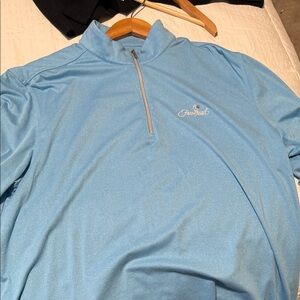 Greg Norman Collection Light Blue Quarter-Zip Jacket